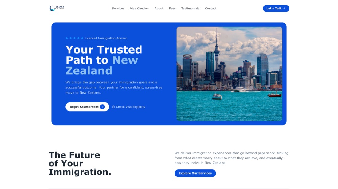 Elway Immigration website