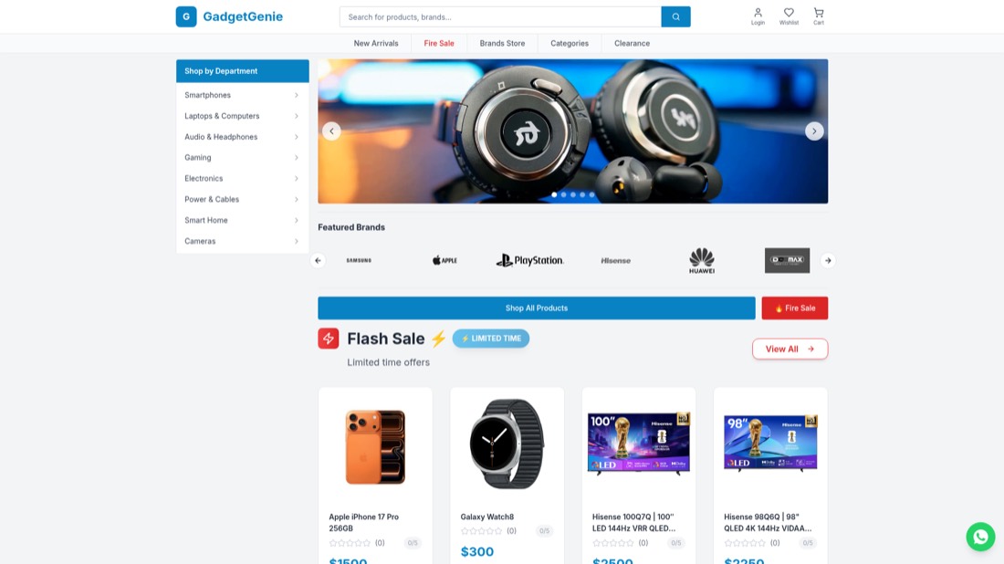 Gadget Genie WhatsApp Bot website