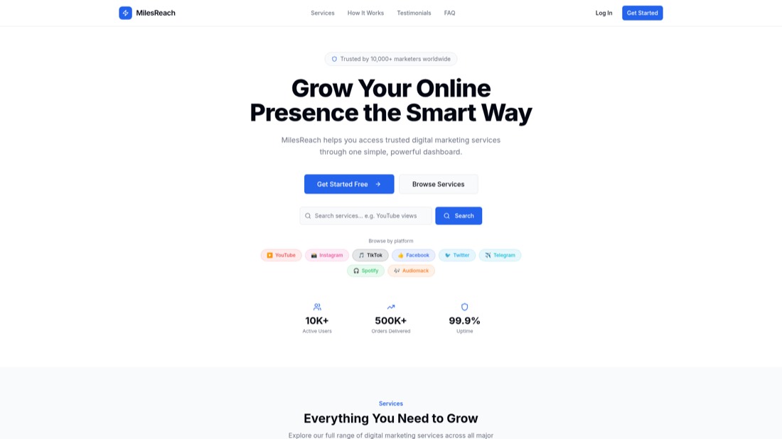 MilesReach Zim website
