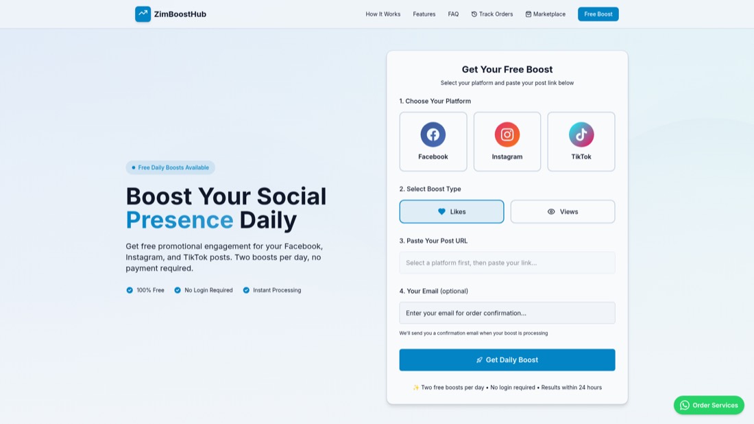 ZimBoost Hub website